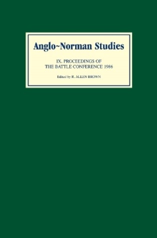 Cover of Anglo-Norman Studies IX