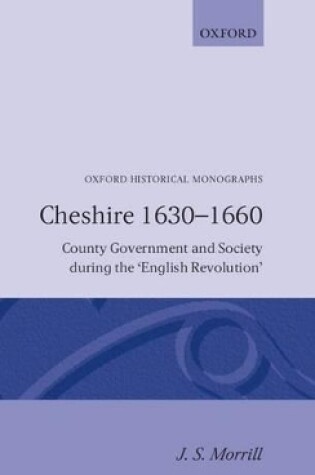 Cover of Cheshire 1630-1660