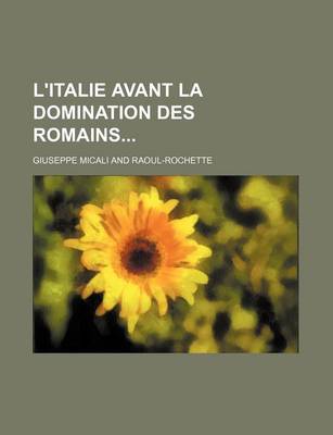 Book cover for L'Italie Avant La Domination Des Romains