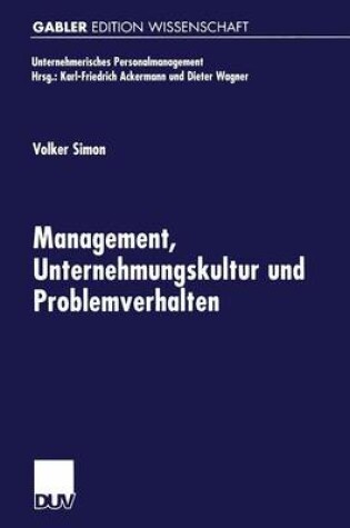 Cover of Management, Unternehmungskultur und Problemverhalten