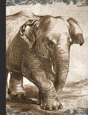 Book cover for Vintage Elephant Composition Notebook, Wide Ruled