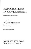 Book cover for Mackenzie: Explorations in *Government*