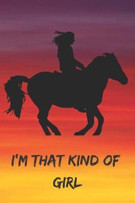 Cover of Horseback Riding Girl Blank Lined Journal Notebook