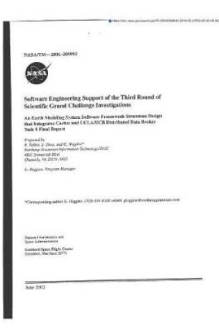 Cover of Software Engineering Support of the Third Round of Scientific Grand Challenge Investigations