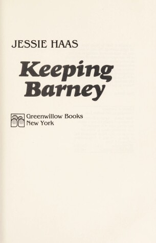 Book cover for Keeping Barney