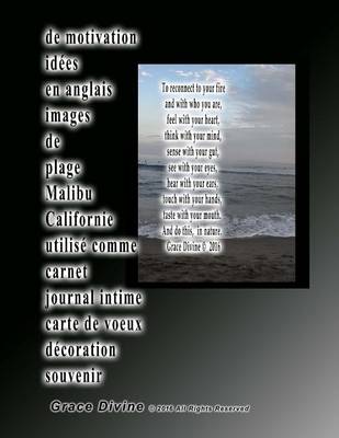 Book cover for de motivation idees en anglais images de plage Malibu Californie utilise comme carnet journal intime carte de voeux decoration souvenir