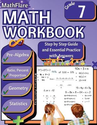 Book cover for MathFlare - Math Workbook 7th Grade