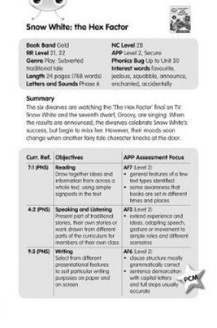 Cover of BC JD Plays Gold/2B Snow White - The Hex Factor Guided Reading Card