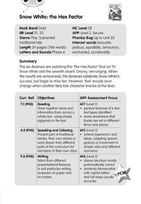 Cover of BC JD Plays Gold/2B Snow White - The Hex Factor Guided Reading Card