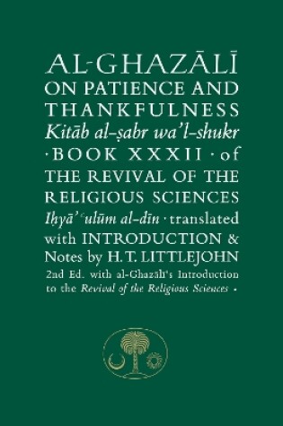 Cover of Al-Ghazali on Patience and Thankfulness