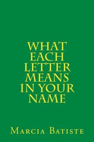 Cover of What Each Letter Means in Your Name