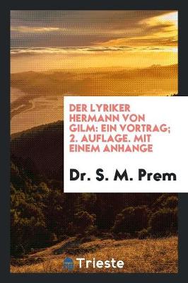 Book cover for Der Lyriker Hermann Von Gilm