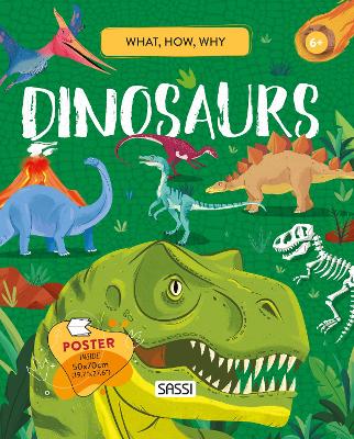 Book cover for What, How, Why. Dinosaurs