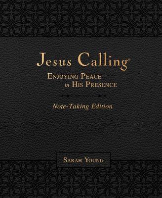Book cover for Jesus Calling Note-Taking Edition, Leathersoft, Black, with full Scriptures