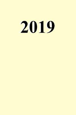 Cover of 2019 Daily Planner Cream White Color Simple Plain Cream 384 Pages