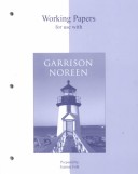 Book cover for Working Papers to Accompany Managerial Accounting