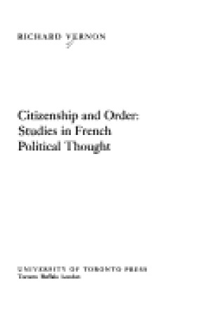 Cover of Citizenship and Order