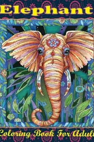 Cover of elephant coloring book for adult