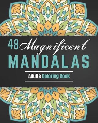 Book cover for 48 Magnificent mandalaS adults coloring book