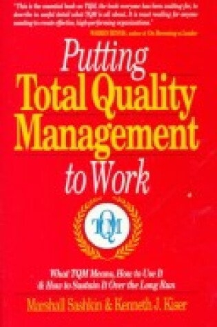 Cover of Putting Total Quality Management to Work