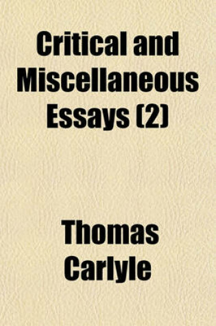 Cover of Critical and Miscellaneous Essays (2)