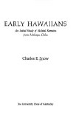 Cover of Early Hawaiians