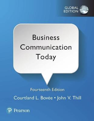 Book cover for Business Communication Today plus Pearson MyLab Business Communication with Pearson eText, Global Edition