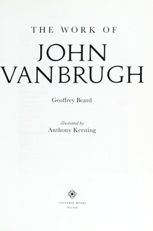 Cover of The Work of John Vanbrugh