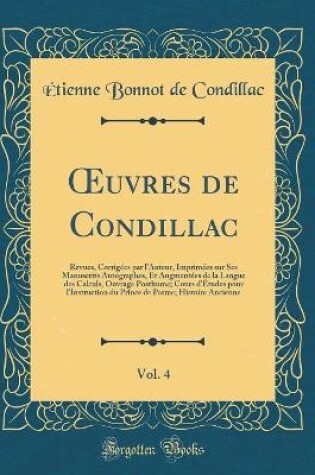Cover of Oeuvres de Condillac, Vol. 4