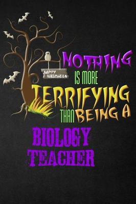 Book cover for Funny Biology Teacher Notebook Halloween Journal