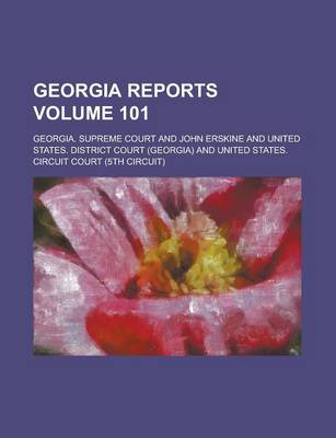 Book cover for Georgia Reports Volume 101