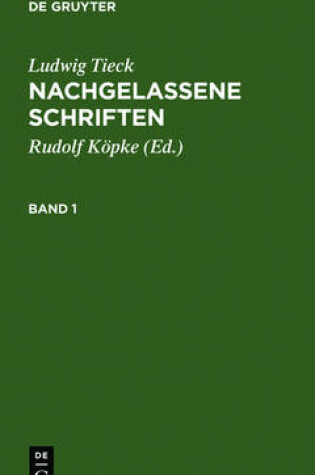 Cover of Nachgelassene Schriften