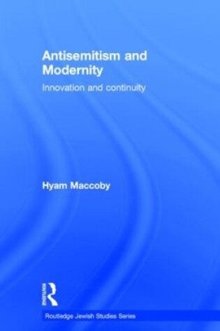 Cover of Antisemitism and Modernity