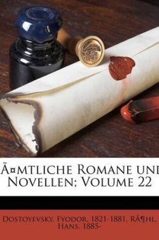 Cover of Samtliche Romane Und Novellen; Volume 22
