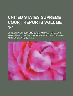 Book cover for United States Supreme Court Reports Volume 1-4