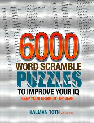 Book cover for 6000 Word Scramble Puzzles to Improve Your IQ