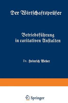 Book cover for Betriebsführung in caritativen Anstalten