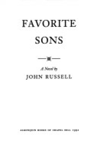 Cover of Favorite Sons