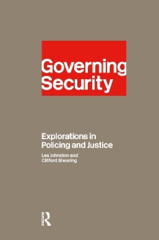 Cover of Governing Security