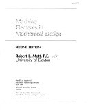 Cover of Machine Elements Mechanical Design