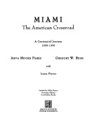 Book cover for Miami, the American Crossroad