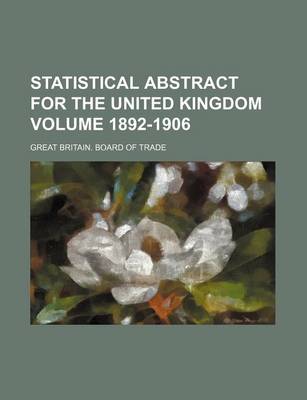 Book cover for Statistical Abstract for the United Kingdom Volume 1892-1906