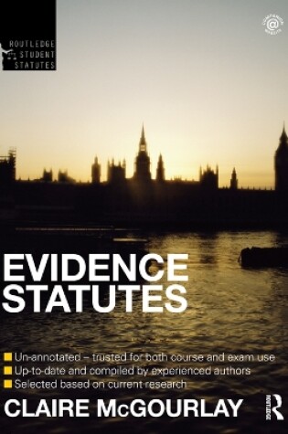 Cover of Evidence Statutes 2012-2013