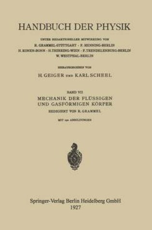 Cover of Mechanik der Flüssigen und Gasförmigen Körper