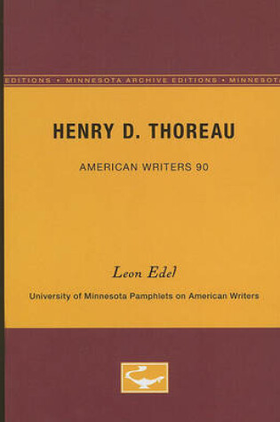 Cover of Henry D. Thoreau - American Writers 90