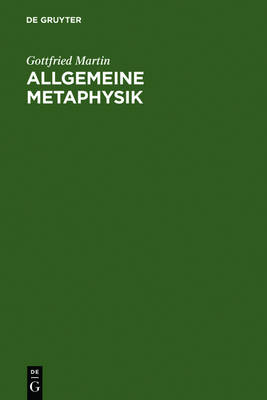 Book cover for Allgemeine Metaphysik