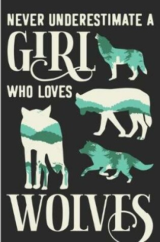 Cover of Never Underestimate A Girl Who Loves Wolves
