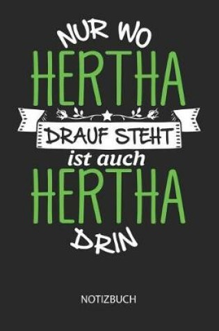 Cover of Nur wo Hertha drauf steht - Notizbuch