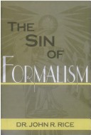 Book cover for The Sin of Formalism