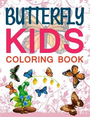 Book cover for Butterfly Kids Coloring Book